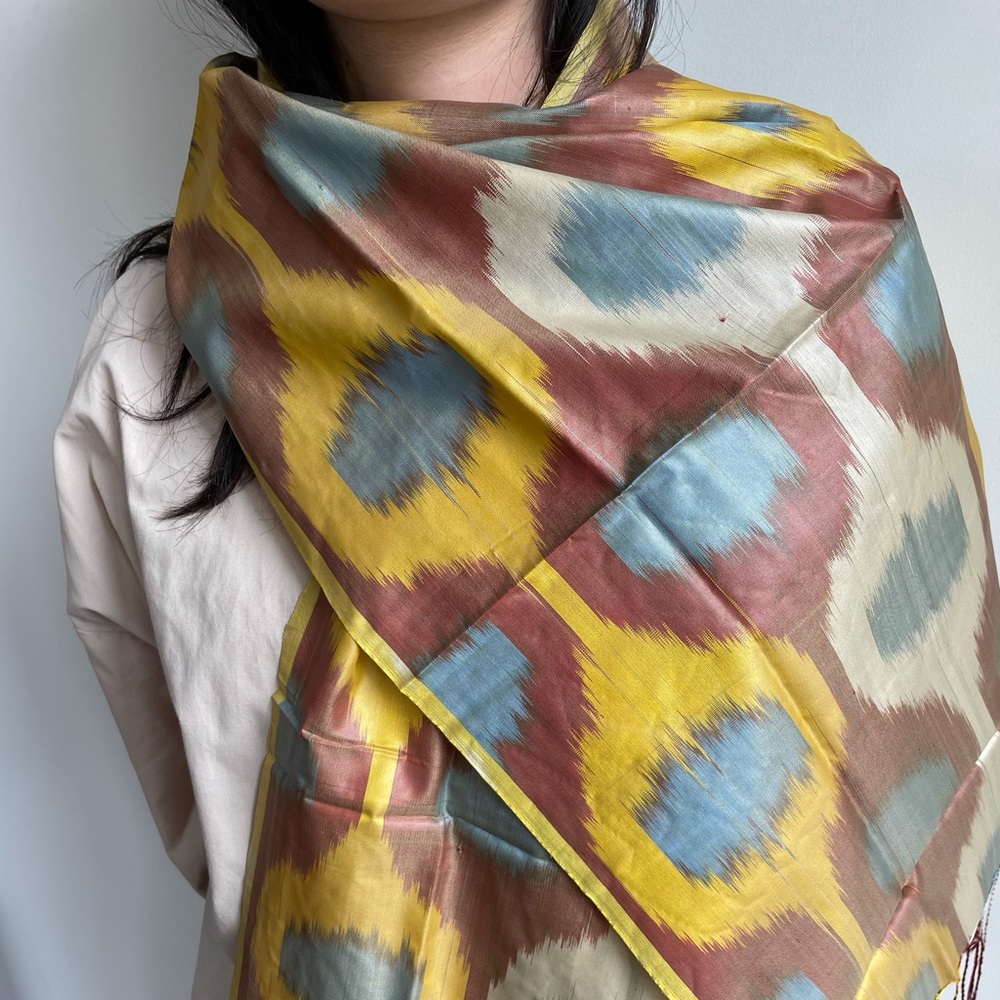 Ikat silk scarf